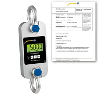 Weighing Hook PCE-DDM 5WI-ICA Incl. ISO Calibration 