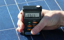 Uso del misuratore per la radiazione solare