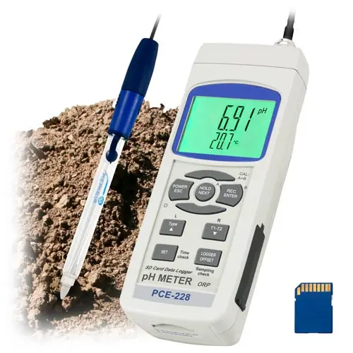 pHMetro per terreno soffice e fango PCE-228SLUR
