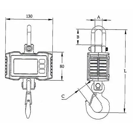 Bilancia sospesa Disegno tecnico
