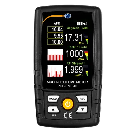 Magnetometro PCE-EMF 40: Vista frontale