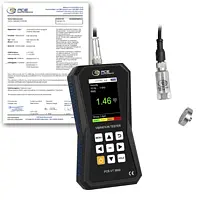 Accelerometro con datalogger PCE-VT 3800-ICA (Rapporto di taratura ISO incluso) 