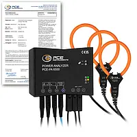Analizzatore di energia trifase PCE-PA 6500 F50-ICA Rapporto di taratura ISO incluso 