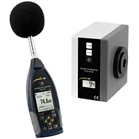Analizzatore di rumore PCE-432 e Calibratore acustico PCE-SC 09 (Rapporto di taratura ISO incluso) 