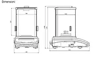Dimensioni Bilancia di precisione AS.M