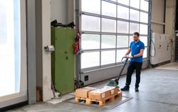 Utilisation de la balance pèse-palette.