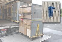 Contrôle de la température pendant le transport : enregistreur de données de transport lors du chargement des marchandises dans un camion