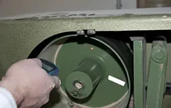 Exemple d’utilisation d’un tachymètre portable PCE-DT 65.