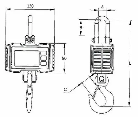 Appareil de mesure de force Balance à grue | Echelle de grue