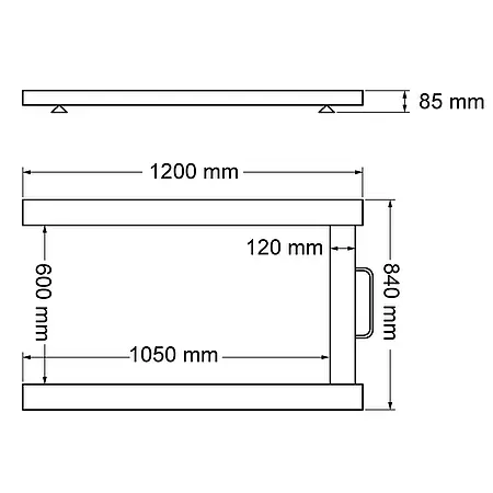 Bascule surbaissée | Dimensions
