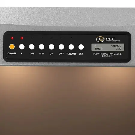 Cabine lumineuse à LED | Panneau de commande