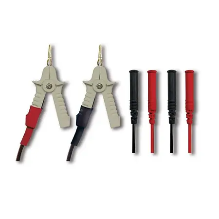 Jeu de câbles de test | 2 pinces et 4 fiches banana