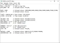 Enregistreur de données pour balances | Exemple fichier de configuration