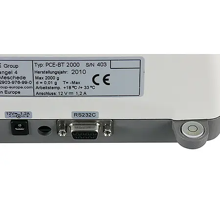 Balanza de precisión - Conexiones