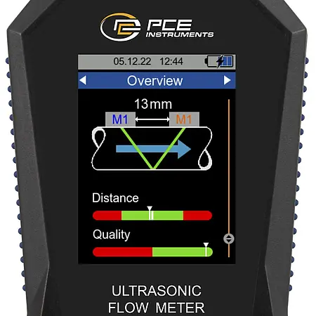 Caudalímetro ultrasónico Pantalla