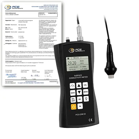 Comprobador de material para metales incl. certificado de calibración ISO