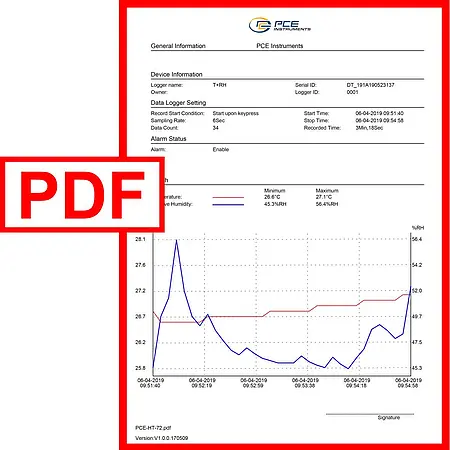 Registrador de datos de temperatura Captura de pantalla