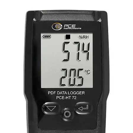 Registrador de datos de temperatura Pantalla