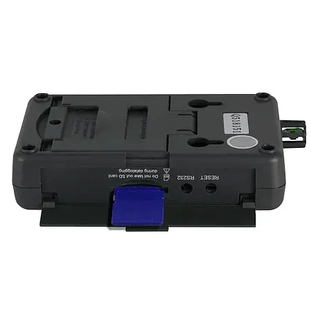 Registrador de datos USB - Conexiones y ranura  tarjeta SD