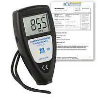 Espesímetro PCE-CT 28-ICA incl. certificado de calibración ISO 
