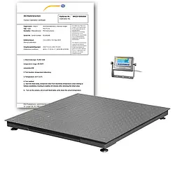 Balanza de plataforma incl. certificado de calibración ISO