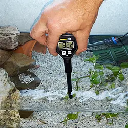 Medidor de agua - Imagen de uso en un acuario