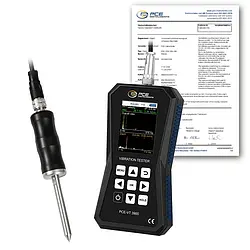 Medidor de vibración incl. certificado de calibración ISO