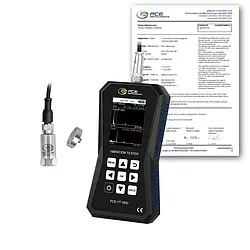 Medidor de vibración incl. certificado de calibración ISO