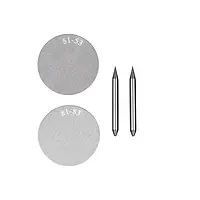 Kit con agujas de repuesto y placas de calibración