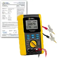 Medición eléctrica / Óhmetro PCE-MO 2005 -ICA incl. certificado calibración ISO 