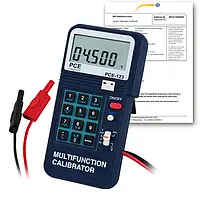 Multímetro PCE-123-ICA incl. certificado de calibración ISO 