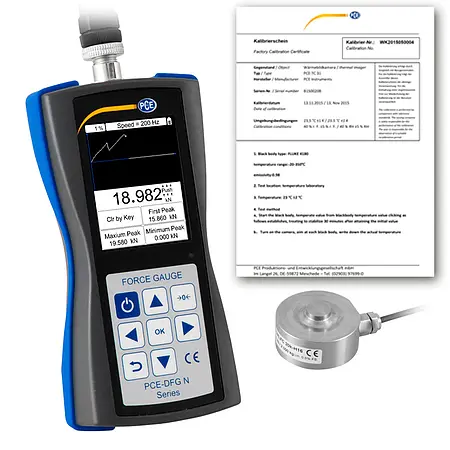 Dynamometr PCE-DFG NF 20K-ICA wraz z certyfikatem kalibracji ISO