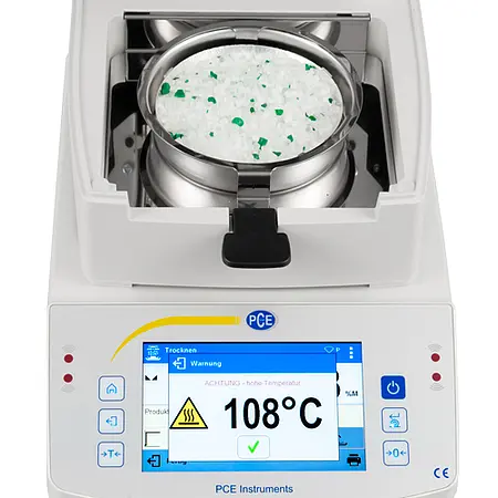Warnhinweis der präzisions Digitalwaage PCE-MA 50X
