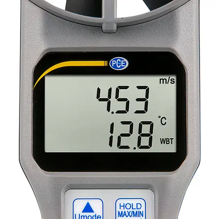 Luftstrommessgerät PCE-VA 20 Display