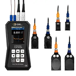 Przepływomierz ultradźwiękowy PCE-TDS 200+ SML / urządzenie plus czujniki
