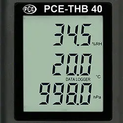 Display Datenlogger PCE-THB 40