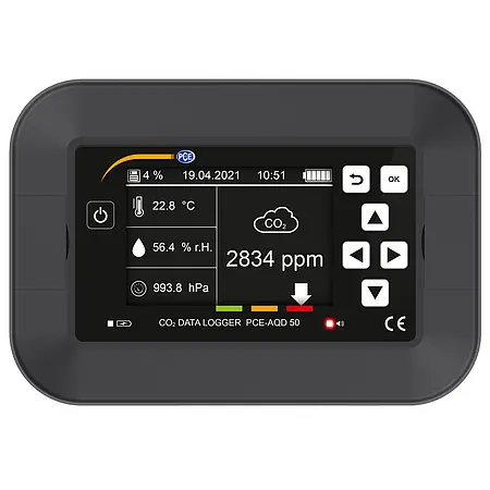 Messstation für Luftqualität Display