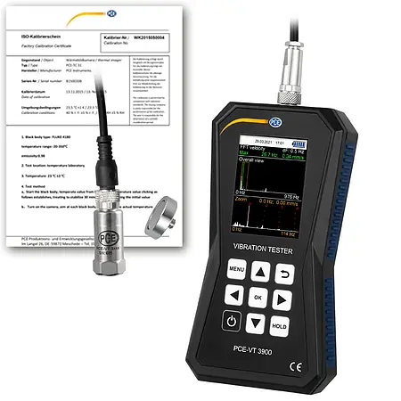 Schwingungsmesstechnik Schwingungsmesser PCE-VT 3900-ICA inkl. ISO-Zertifikat