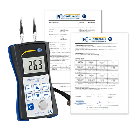 Ultraschallprüfgerät PCE-TG 50-ICA inkl. ISO-Kalibrierzertifikat