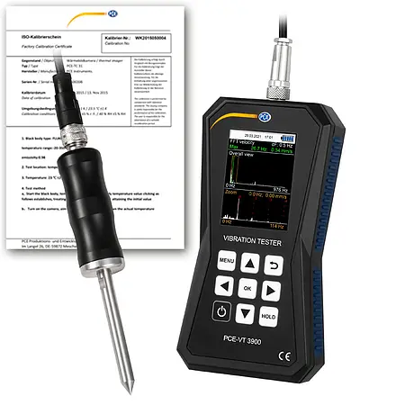  Wibromierz / Wibrometr PCE-VT 3900S-ICA wraz z certyfikatem kalibracji ISO