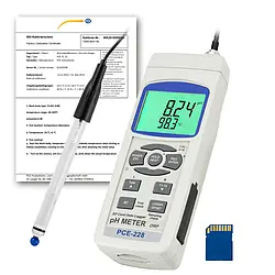 Umwelt Messtechnik pH-Meter PCE-228HTE-ICA inkl. ISO-Kalibrierzertifikat