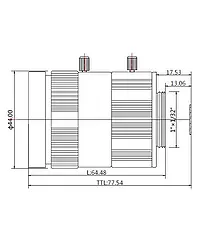 Skizze Objektiv Brennweite 50 mm