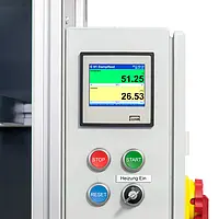 Display vom Bedampfungsschrank