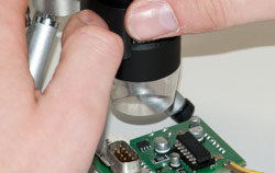 Uso do microscópio USB