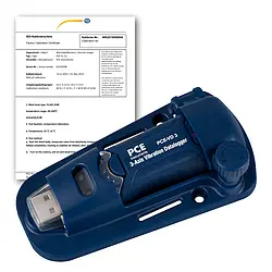 Acelerômetro inclui certificado de calibração ISO