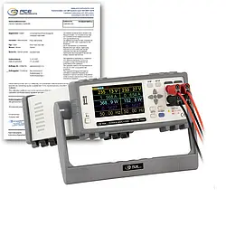 Analisador de potência inclui certificado de calibração ISO