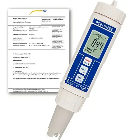 Analisador de água - incl. certificado de calibração ISO