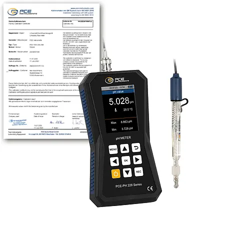 Analisador de água incl. certificado de calibração ISO