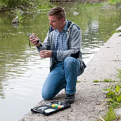 Analisador de água Medição em um rio