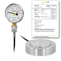 Dinamômetro hidráulico incl. certificado de calibração ISO